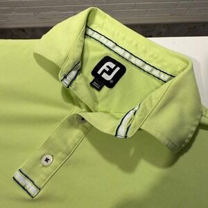 FootJoy Golf Polo Shirt Mens Medium FJ Logo Short Sleeve Green Athletic Activewe
